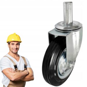 KOŁO DO RUSZTOWAŃ 200 MM GUMA TRZPIEŃ 27 MM DO RUSZTOWANIA