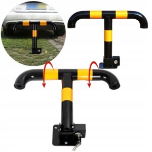 PARKINGOWA BLOKADA SKŁADANA SŁUPEK NA KLUCZYK 60CM STAL OCYNKOWANA SOLIDNA