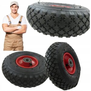 KOŁO DO TACZKI KÓŁKO 3.00 - 4 WÓZKA TACZEK 300x4 MOCNE OŚ OŚKA 2PR DĘTKOWE