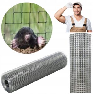 SIATKA NA KRETY PRZECIW KRETOM TRAWNIK 25x1M NORNICE MOCNA WYTRZYMAŁA OCYNK