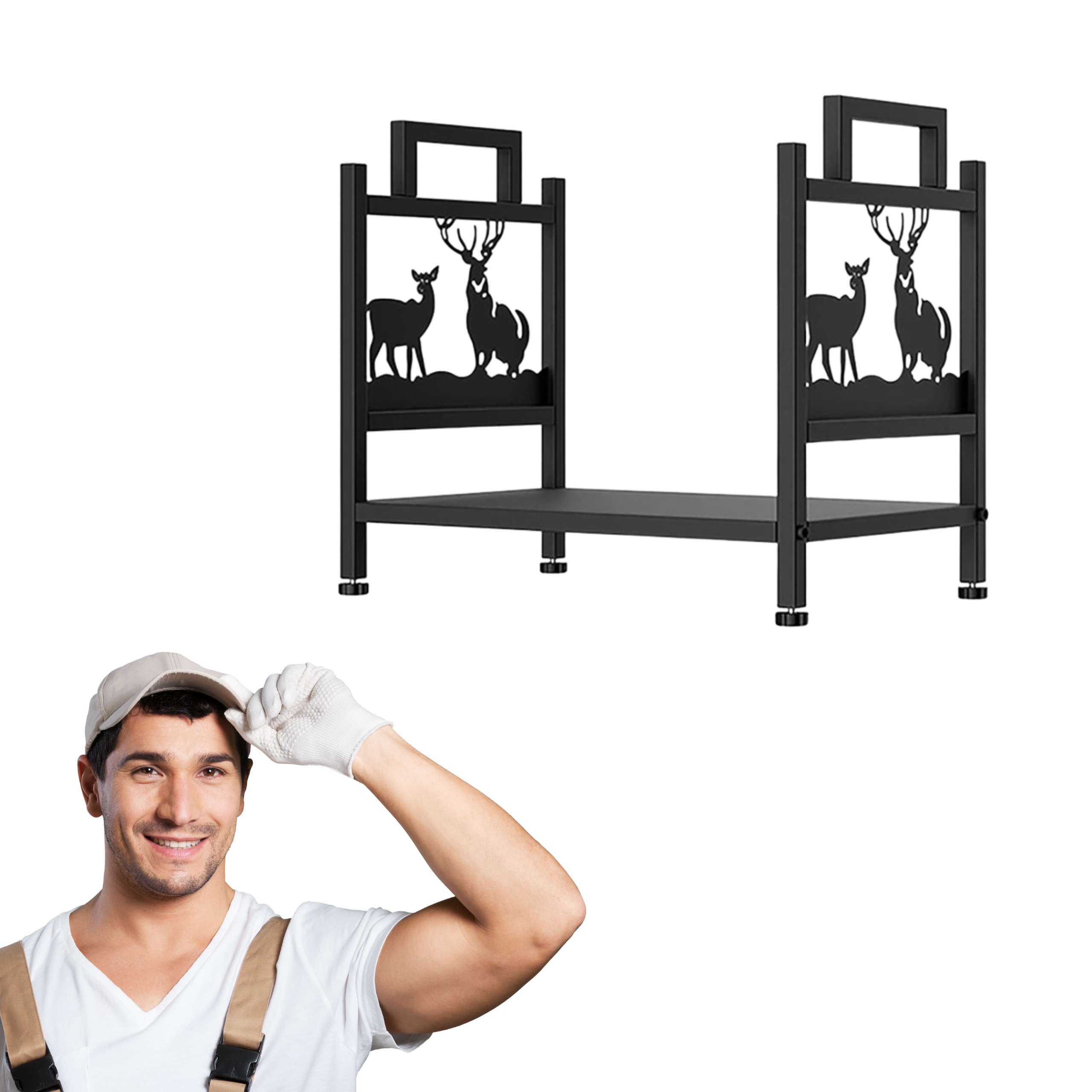 Stojak Na Drewno Kominkowe Opałowe Do Kominka Regał Loft Wytrzymały Ozdobny