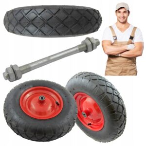 KOŁO DO TACZKI KÓŁKO 4.80/4.00-8 WÓZKA TACZEK 400x8 MOCNE OŚ OŚKA 4PR