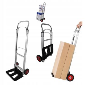 ALUMINIOWY WÓZEK SKŁADANY TRANSPORTOWY MAGAZYNOWY PLATFORMOWY 90 KG LEKKI