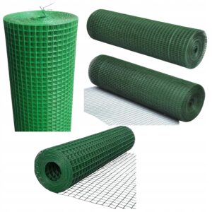 HODOWLANA SIATKA WOLIERA 25 MB 19x1,07mm ZIELONA STAL OCYNKOWANA PVC
