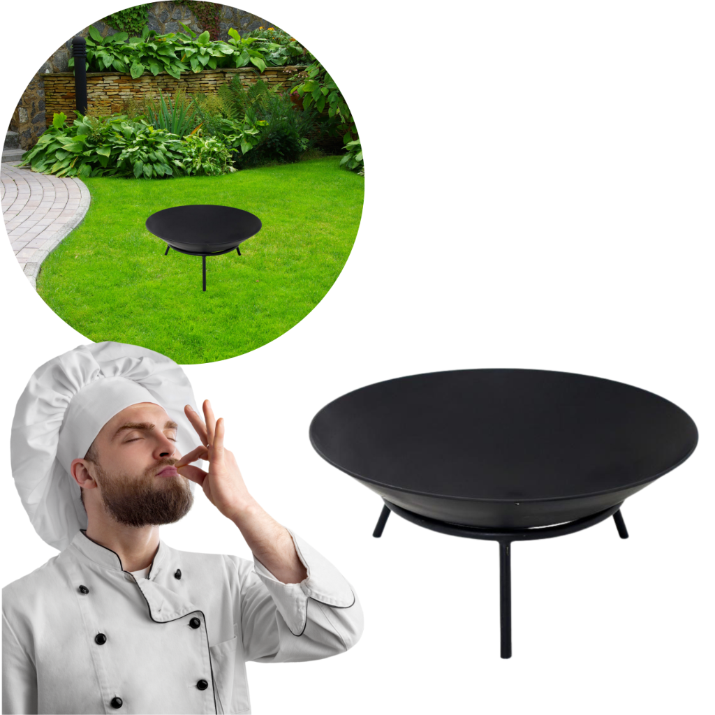 Palenisko Ogrodowe Grill Ognisko 57cm Stalowe Do Grilla Ogniska Czarne