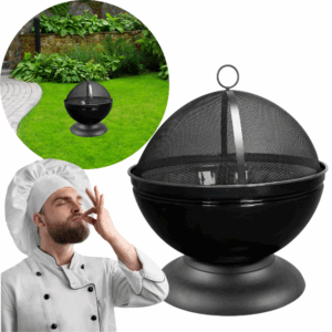Palenisko Ogrodowe Grill Ognisko Duże 58cm Stalowe Do Grilla Ogniska Czarne