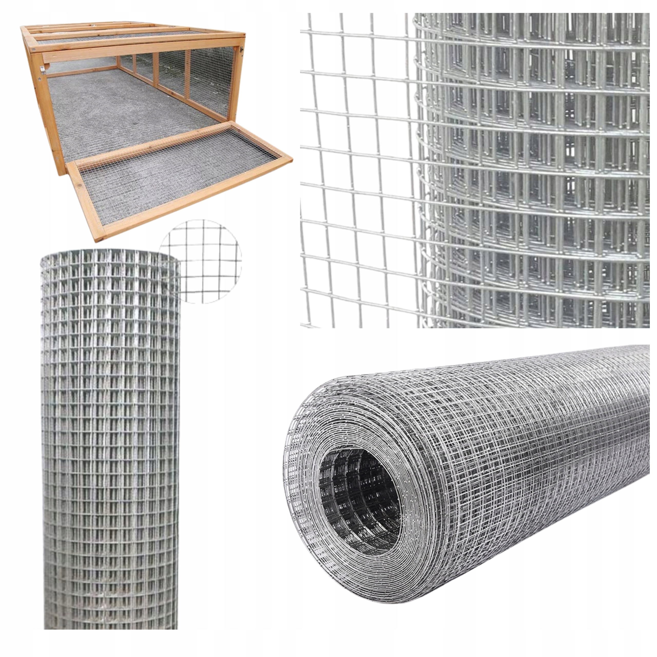 SIATKA HODOWLANA ZGRZEWANA 25 MB OCYNKOWANA GRUBA 15X15 MM ROLKA