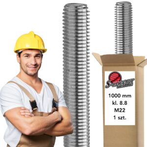 Pręt Gwintowany Szpilka OCYNK 1000mm M22 din976 Nierdzewny Ocynkowany 1 szt