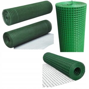 HODOWLANA SIATKA WOLIERA OCYNKOWANA STAL PVC 25 MB 13 x 13 mm