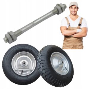 KOŁO DO TACZKI KÓŁKO 4.80/4.00-8 WÓZKA TACZEK 400x8 MOCNE OŚ OŚKA 2PR